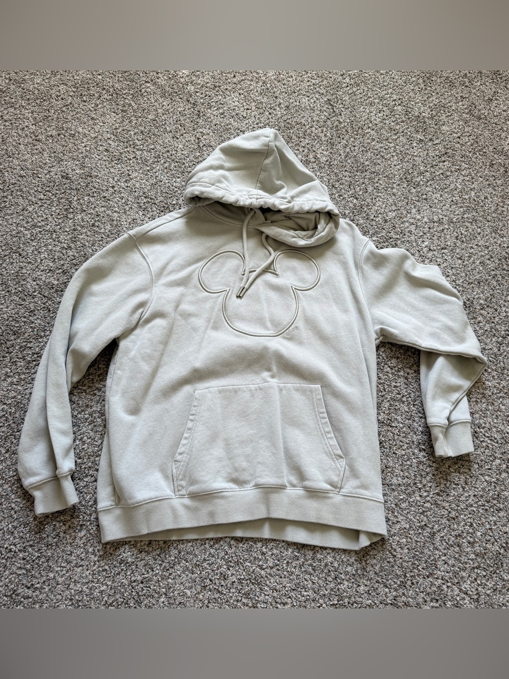 Light Gray Mickey Outline Hoodie